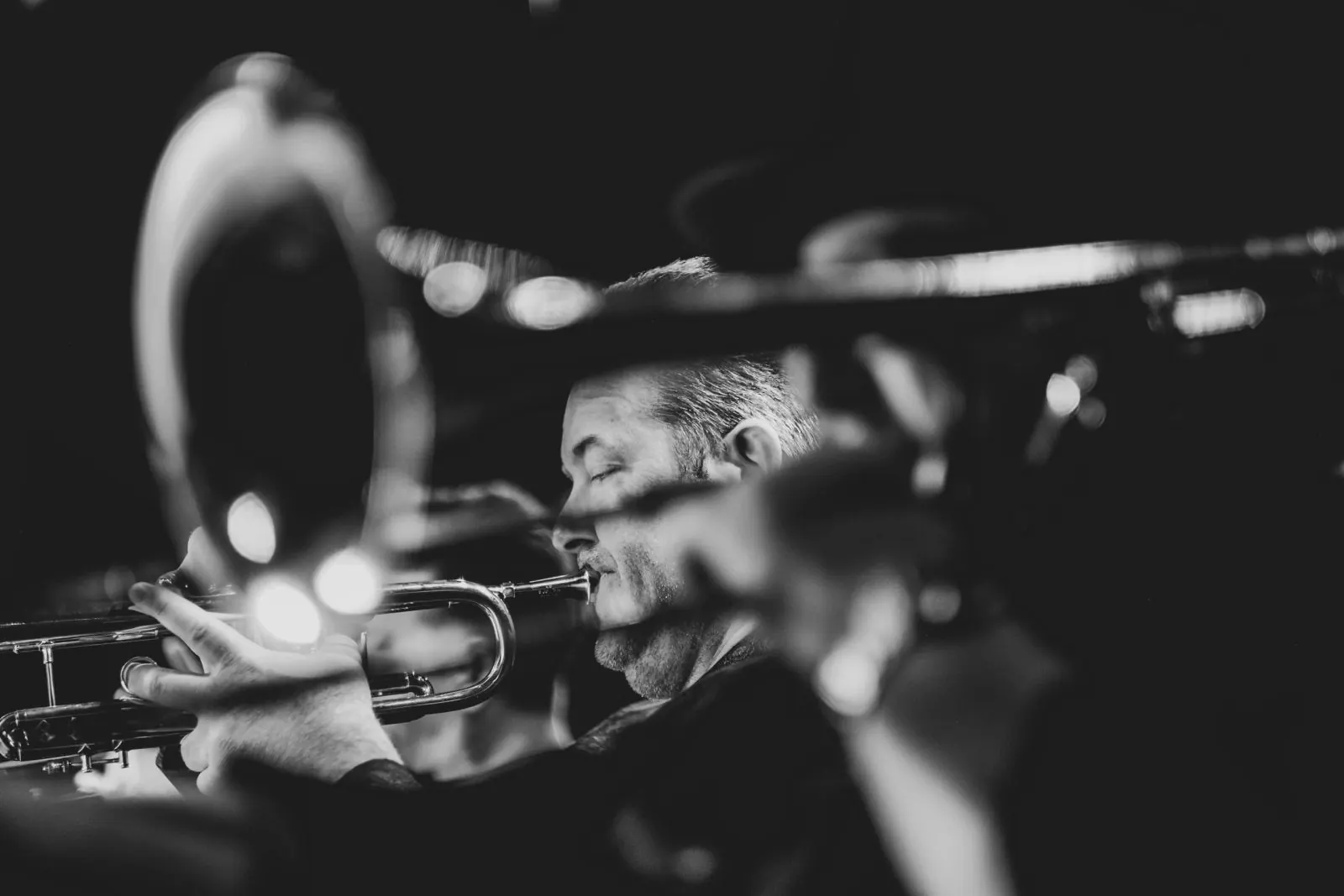 Bandleader Niel Levonius performing with LEJO at Local Edition